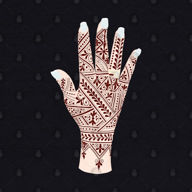 Moroccan Fessi Henna Tattoo - Red Intricate Henna by Tilila